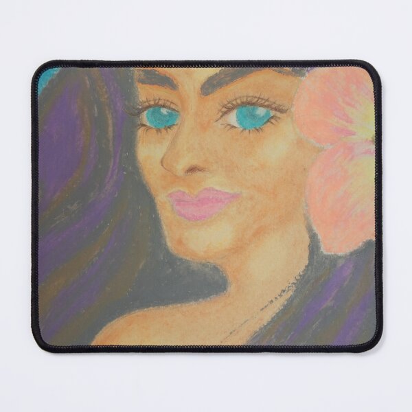 Item preview, Oil pastel drawing on paper a close-up portrait of a woman designed and sold by Ammi77.