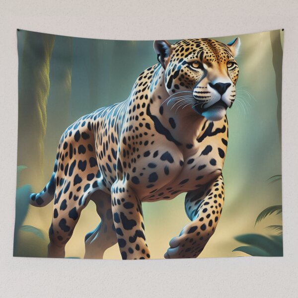 Item preview, Jaguar with golden fur and black spots from the Amazon designed and sold by DebriArte.