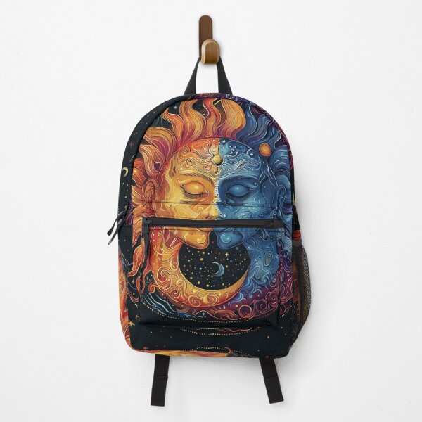 Item preview, Psychedelic high contrast art illustration of sun and moon designed and sold by dcrc.