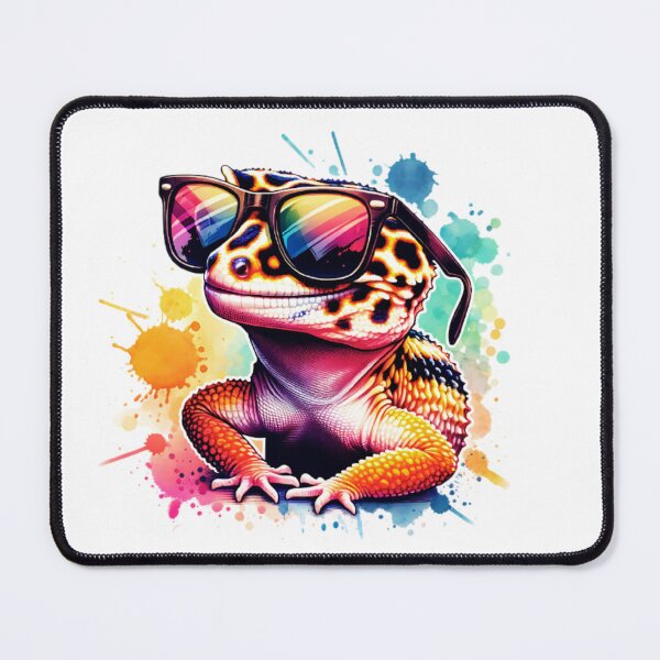 Item preview, Watercolor Leopard Gecko Wearing Sunglasses designed and sold by ChaosReigns91.
