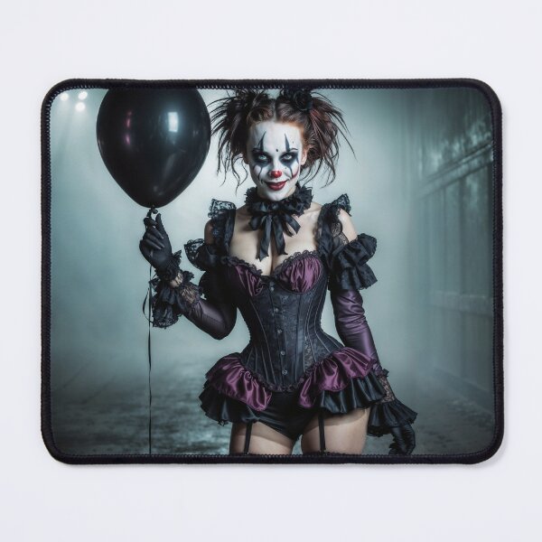 Item preview, Gothic Circus Clown with Black Balloon designed and sold by ArtGotika.