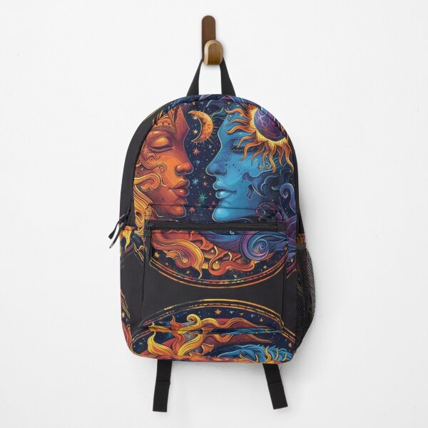 Item preview, Psychedelic high contrast art illustration of sun and moon designed and sold by dcrc.