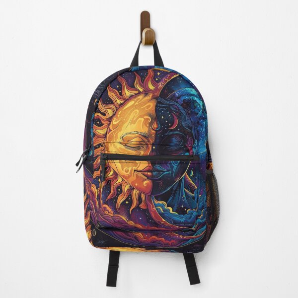 Item preview, Psychedelic high contrast art illustration of sun and moon designed and sold by dcrc.