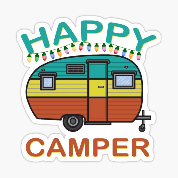 Happy Camper Fun For The Whole Family Camping Sticker