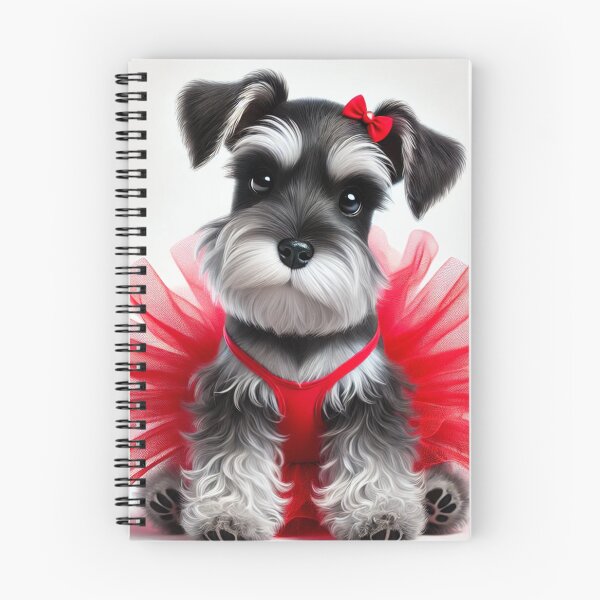 Item preview, Precious Schnauzer pup dressed up in a frilly red tutu designed and sold by toypoodlemom.