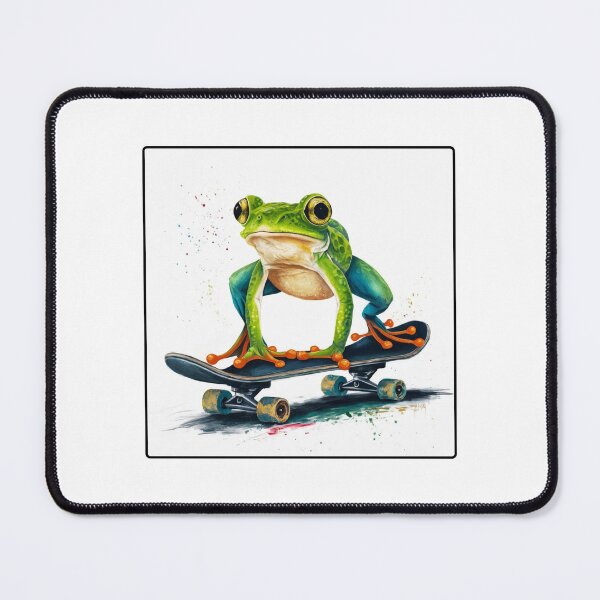 Item preview, Handstanding Skateboard Frog: A Splash of Color and Fun designed and sold by Colorful-Garden.