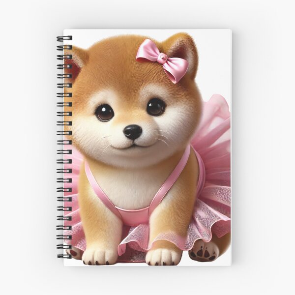 Item preview, Snuggly Shiba furball prancing in a pastel pink tutu designed and sold by toypoodlemom.