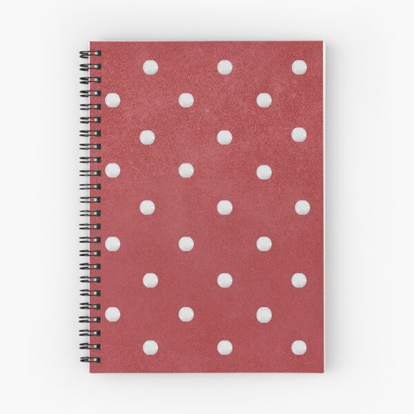 Item preview, White Polka Dots on a Rusty Red Background designed and sold by WhiteSoftPetals.