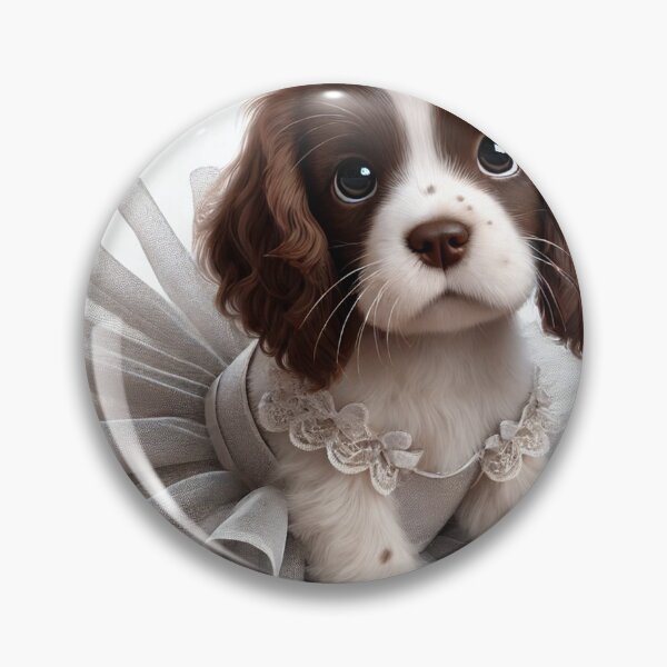 Item preview, Charming Springer Spaniel pup with a playful twinkle in its eye designed and sold by toypoodlemom.