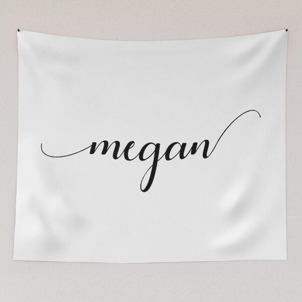 Item preview, Megan - Custom name on delicate black cursive font designed and sold by To the Lua.