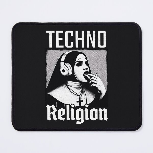 Item preview, Techno Religion - Nun Listening To Headphones - Techno Music designed and sold by Urban-Alien.