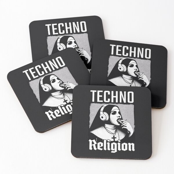 Item preview, Techno Religion - Nun Listening To Headphones - Techno Music designed and sold by Urban-Alien.