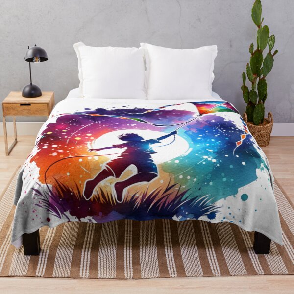 Item preview, Nighttime Kite Flying Illustration designed and sold by JesNoh.
