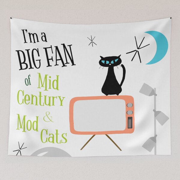 Artikelvorschau, Mid Century und Mod Cats entworfen und verkauft von FunandWhimsy.