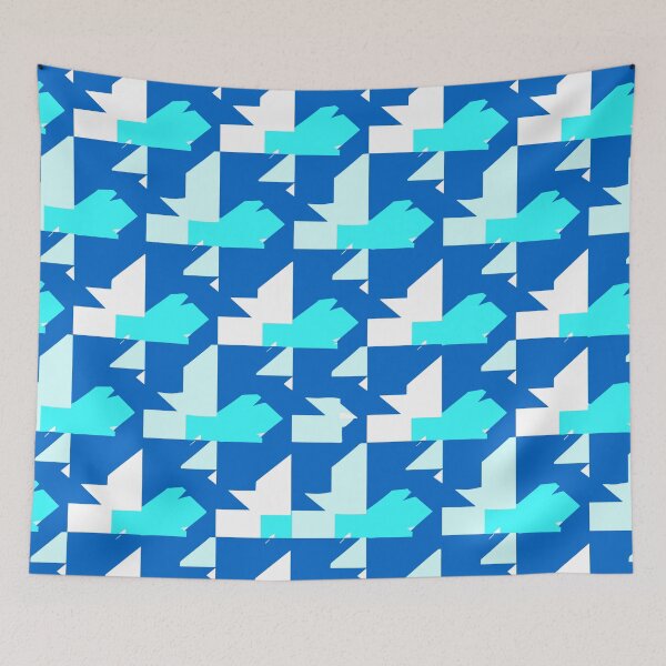 Item preview, Blue Houndstooth Pattern Design designed and sold by Artbyminga.