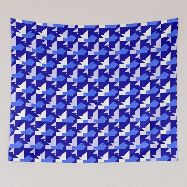 Item preview, Fun Blue Houndstooth Pattern Design designed and sold by Artbyminga.