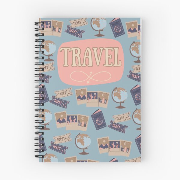 Item preview, Pink & Blue Travel Notebook designed and sold by Melanie Ruggles.