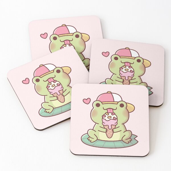Item preview, Cute Frog Licking On Ice Cream designed and sold by rustydoodle.