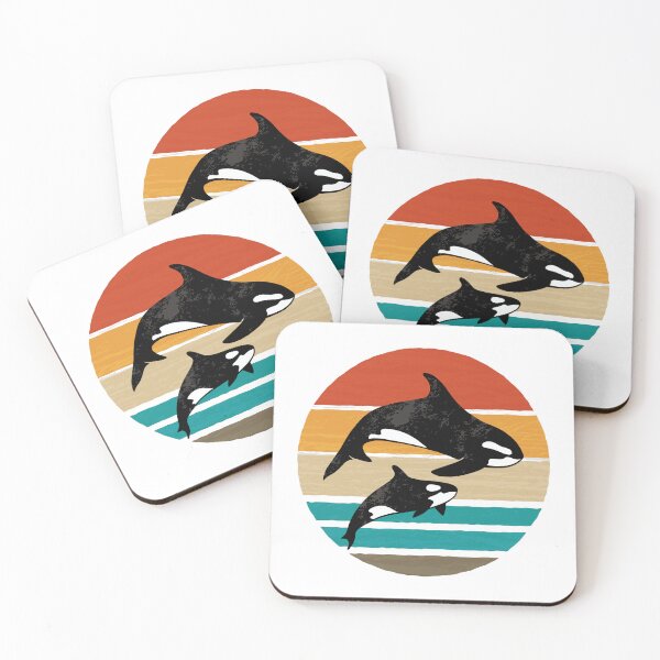 Item preview, Orcinus Orca Family Sunset designed and sold by RetroVoyages.