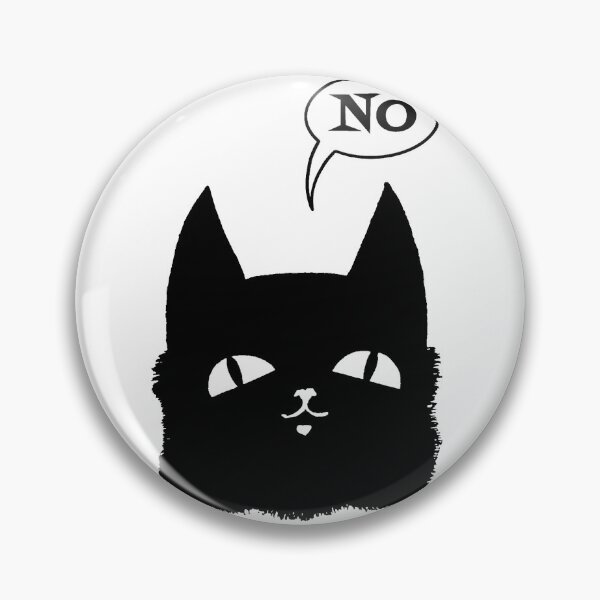 Item preview, Cute Black Cat Says No designed and sold by RetroVoyages.