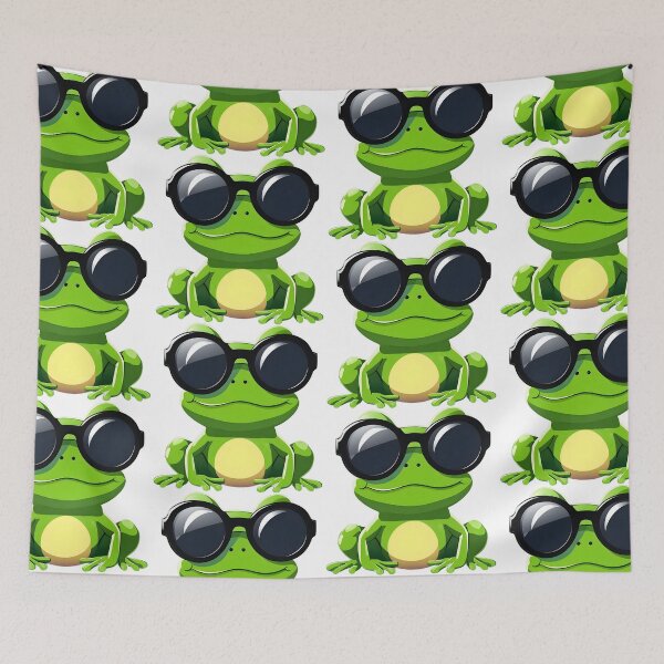 Item preview, A Cute Frog with Sunglasses designed and sold by DWorriBHappi.