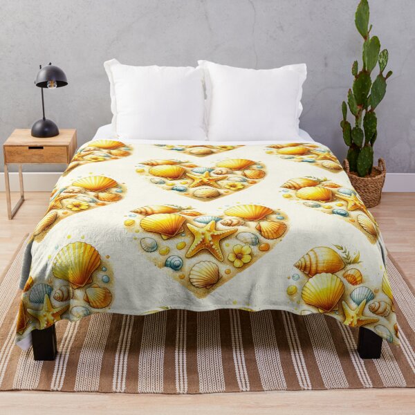 Item preview, Yellow Seashells Heart Beach designed and sold by Margival.