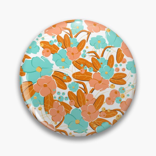 Item preview, Small bouquet, Orange and turquoise on white background designed and sold by Alex  Blud.