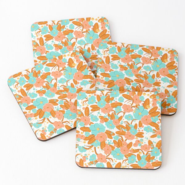 Item preview, Small bouquet, Orange and turquoise on white background designed and sold by Alex  Blud.