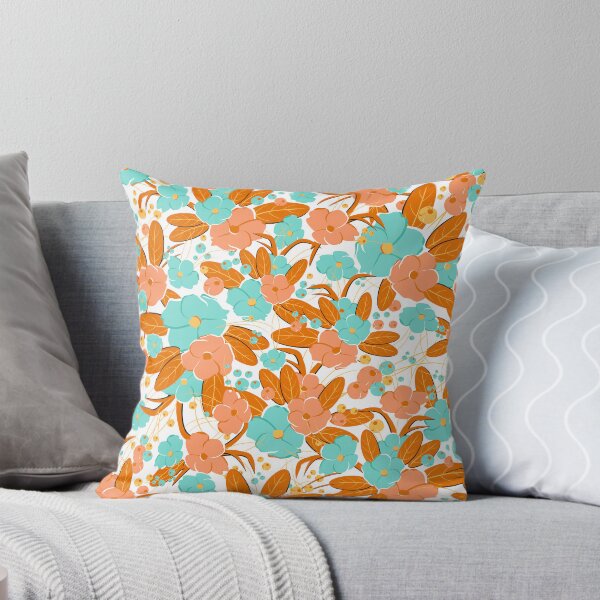 Item preview, Small bouquet, Orange and turquoise on white background designed and sold by Alex  Blud.