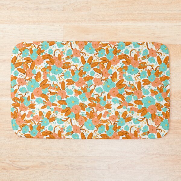 Item preview, Small bouquet, Orange and turquoise on white background designed and sold by Alex  Blud.