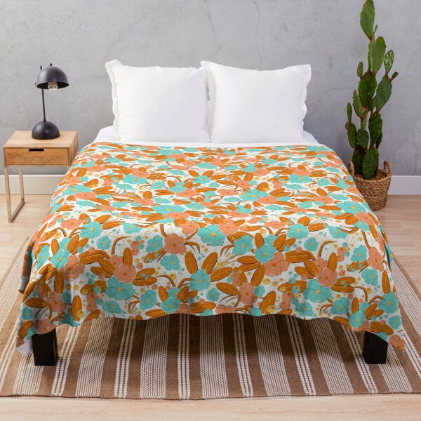 Item preview, Small bouquet, Orange and turquoise on white background designed and sold by Alex  Blud.
