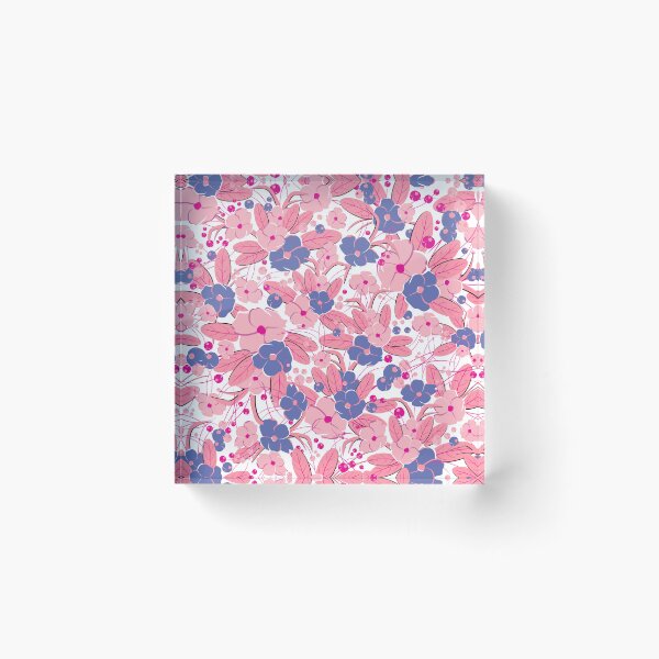 Item preview, Small bouquet, Blue and pink on white background designed and sold by Alex  Blud.