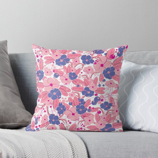 Item preview, Small bouquet, Blue and pink on white background designed and sold by Alex  Blud.
