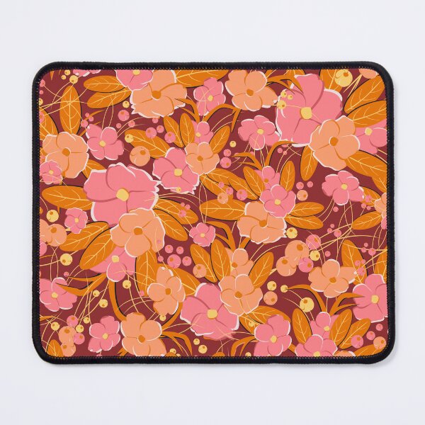 Item preview, Small bouquet, Orange and pink on burgundy background designed and sold by Alex  Blud.