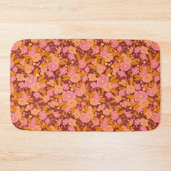Item preview, Small bouquet, Orange and pink on burgundy background designed and sold by Alex  Blud.