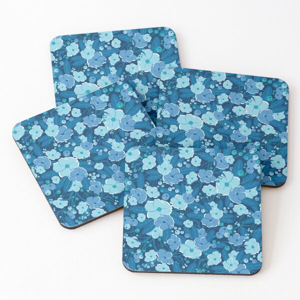 Item preview, Small bouquet, Blue and light blue on blue background designed and sold by Alex  Blud.