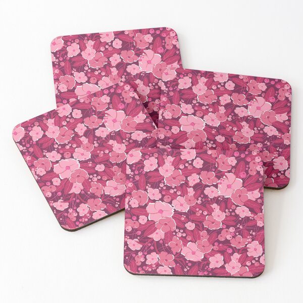 Item preview, Small bouquet, Dark pink and light pink on dark pink background designed and sold by Alex  Blud.