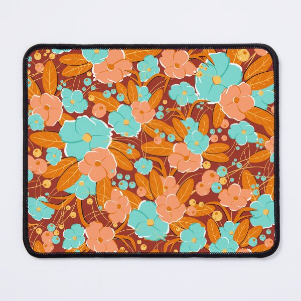 Item preview, Small bouquet, Orange and turquoise on a brown background designed and sold by Alex  Blud.