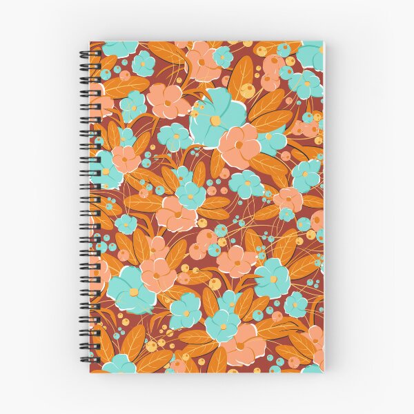 Item preview, Small bouquet, Orange and turquoise on a brown background designed and sold by Alex  Blud.