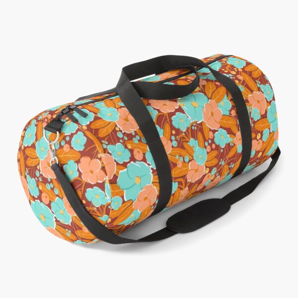 Item preview, Small bouquet, Orange and turquoise on a brown background designed and sold by Alex  Blud.