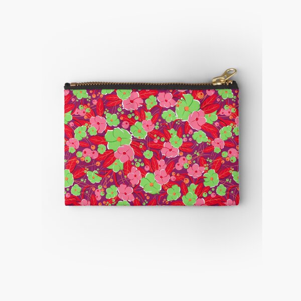 Item preview, Small bouquet, Pink and green on purple background designed and sold by Alex  Blud.