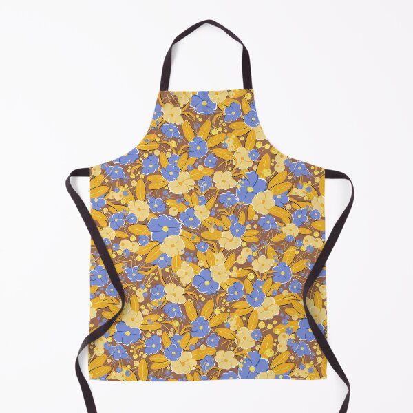 Item preview, Small bouquet, Yellow and blue on brown background designed and sold by Alex  Blud.
