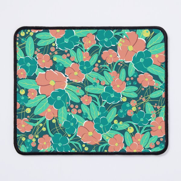 Item preview, Small bouquet, Green and pink-orange on dark green background designed and sold by Alex  Blud.