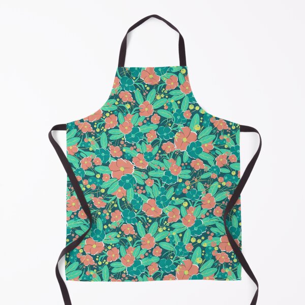 Item preview, Small bouquet, Green and pink-orange on dark green background designed and sold by Alex  Blud.