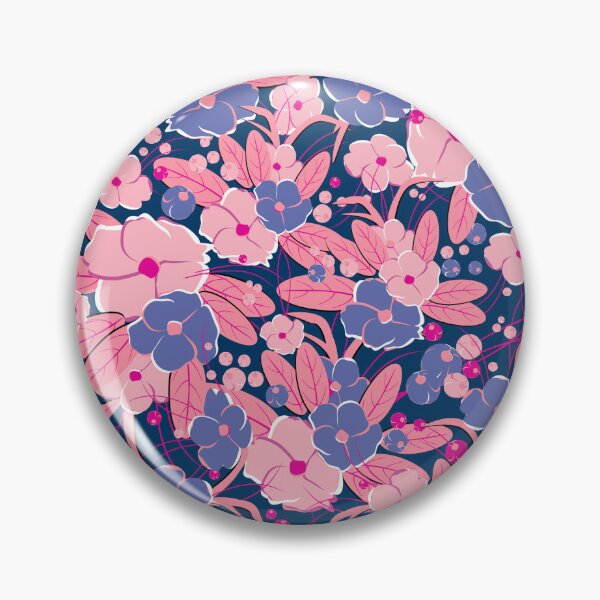 Item preview, Small bouquet, Pink and blue on dark blue background designed and sold by Alex  Blud.
