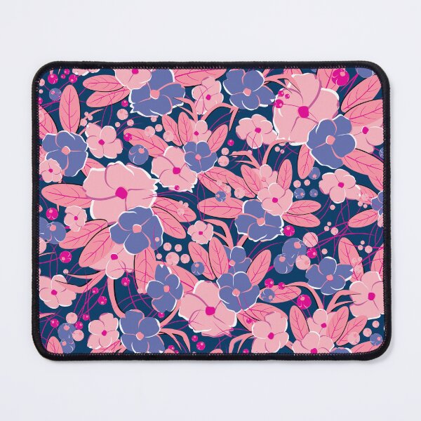 Item preview, Small bouquet, Pink and blue on dark blue background designed and sold by Alex  Blud.