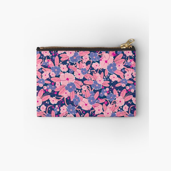 Item preview, Small bouquet, Pink and blue on dark blue background designed and sold by Alex  Blud.
