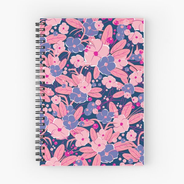 Item preview, Small bouquet, Pink and blue on dark blue background designed and sold by Alex  Blud.