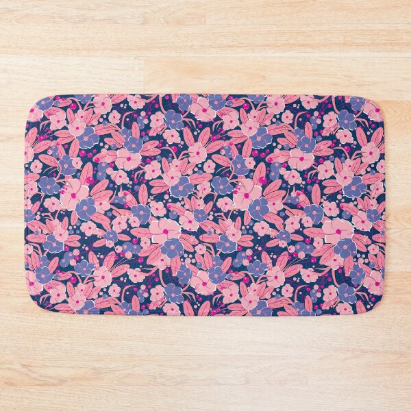 Item preview, Small bouquet, Pink and blue on dark blue background designed and sold by Alex  Blud.