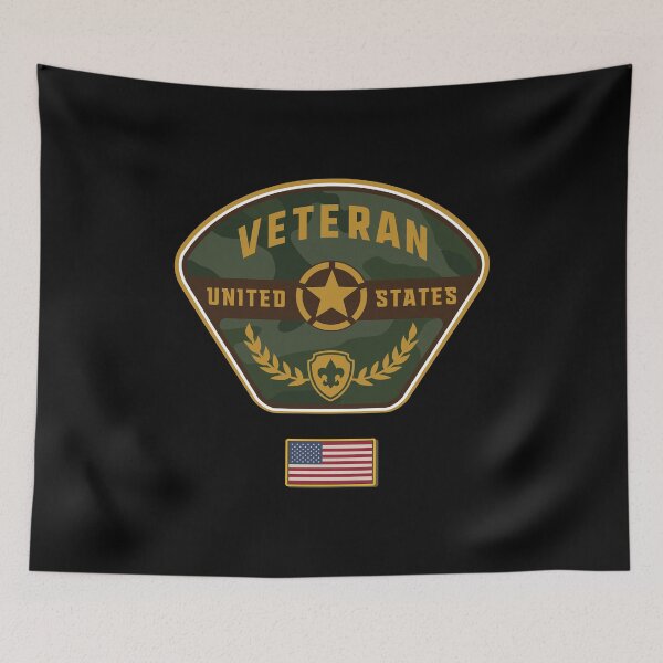 Item preview, Military Veteran USA Flag Star Camouflage Peace designed and sold by Bronby.